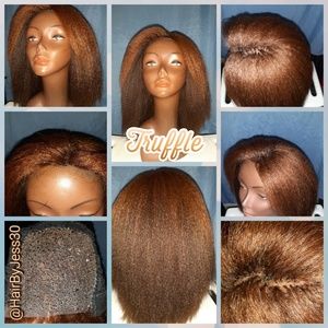 SOLD - 100% Human Hair Kinky Straight Lace Wig